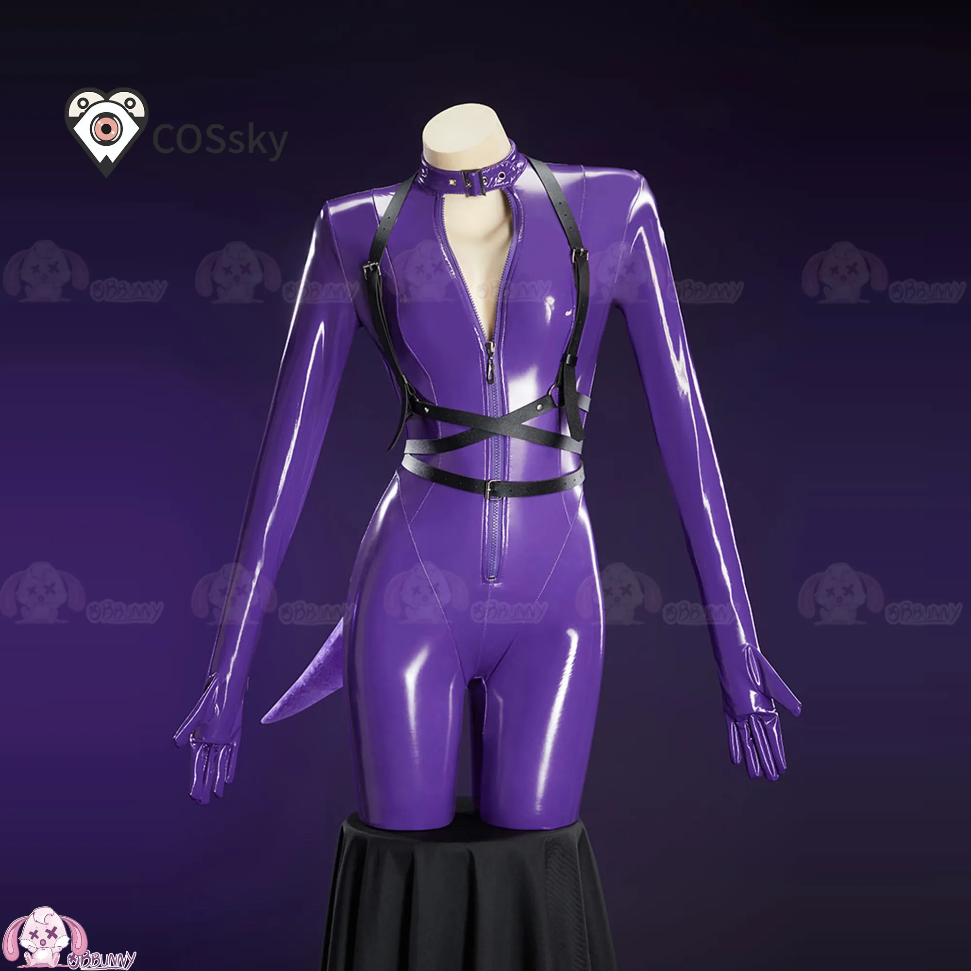 Gengar Cosplay Ectoplasma Costume Pokemo Anime Game Purple leather jumpsuit hooded jacketsock Halloween women sexy Gengar set
Gengar Cosplay Ectoplasma Costume Pokemo Anime Game Purple leather jumpsuit hooded jacketsock Halloween women sexy Gengar set