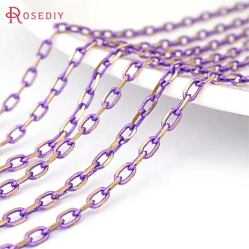 5 Meters Width 2MM Faceted Oval Shape Chains Colorful Copper Chains for Necklace Jewelry Diy Accessories Making Materials
5 Meters Width 2MM Faceted Oval Shape Chains Colorful Copper Chains for Necklace Jewelry Diy Accessories Making Materials