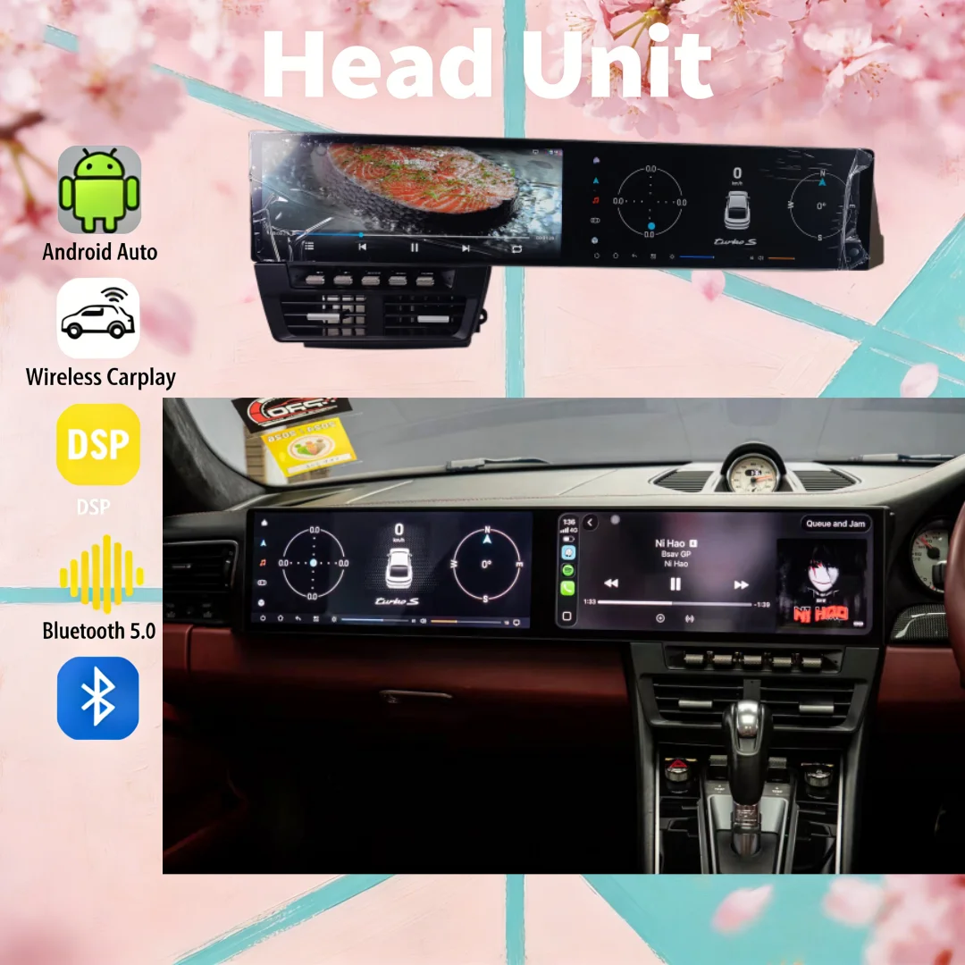 Car Radio 12.3+12.3inch Dual Screen For Porsche 911 981 2012-2019 GPS Multimedia Player Navi Android Auto Wireless Carplay Unit
Car Radio 12.3+12.3inch Dual Screen For Porsche 911 981 2012-2019 GPS Multimedia Player Navi Android Auto Wireless Carplay Unit