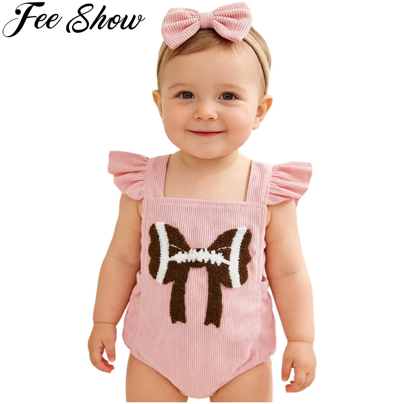 Baby Girls Bowknot Corduroy Rompers Ruffled Sleeves Leotard with Headband Infant Clothes for Birthday Party Photography Outfit
Baby Girls Bowknot Corduroy Rompers Ruffled Sleeves Leotard with Headband Infant Clothes for Birthday Party Photography Outfit