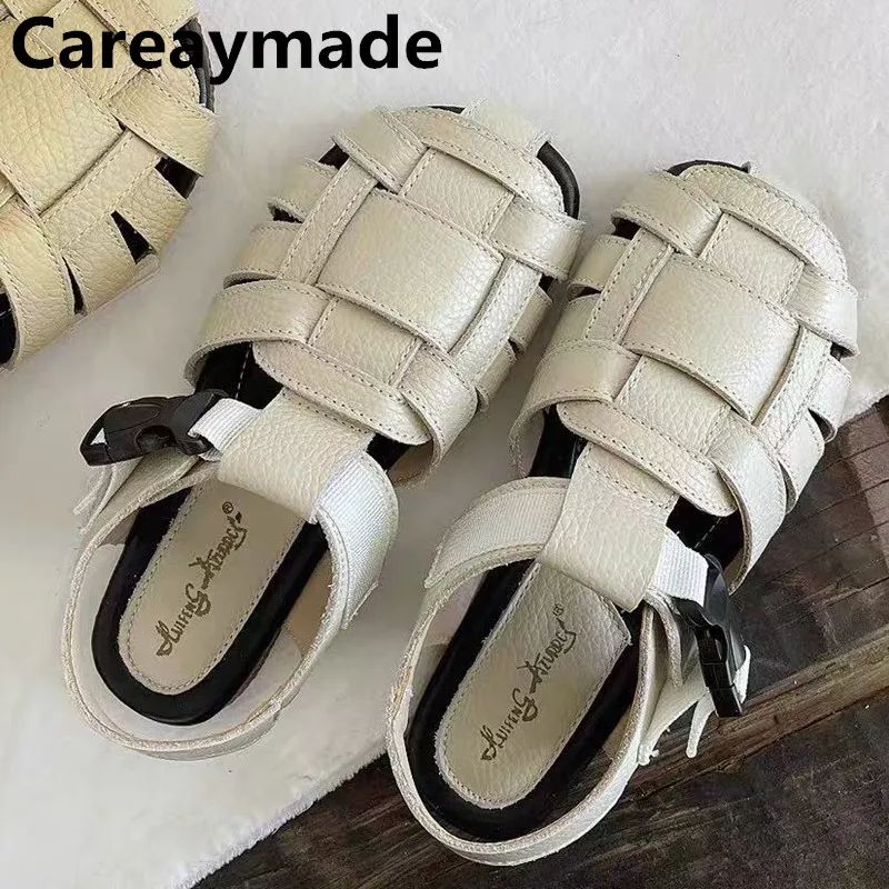 Careaymade-женская обувь из натуральной кожи с широким носком, летние римские сандалии в стиле ретро с плетеной пряжкой на ремне, босоножки на флатиноамериканском каблуке
Careaymade-женская обувь из натуральной кожи с широким носком, летние римские сандалии в стиле ретро с плетеной пряжкой на ремне, босоножки на флатиноамериканском каблуке