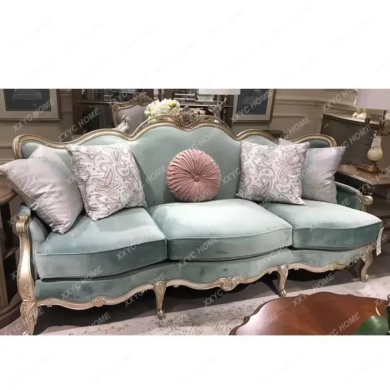 AA light luxury green fabric three-person sofa combination luxury living room solid wood carving flower furniture
AA light luxury green fabric three-person sofa combination luxury living room solid wood carving flower furniture