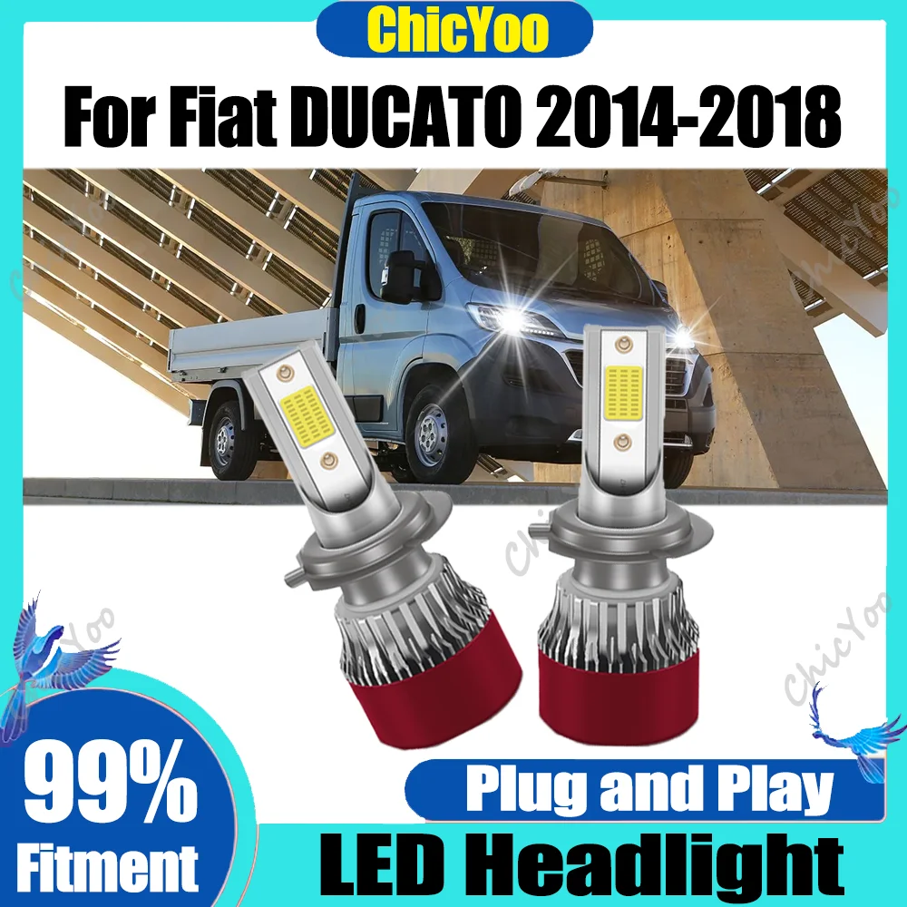 2PCS 6000K White H7 LED Headlight 30000LM 150W Turbo Auto Headlamps Plug and Play 12V For Fiat DUCATO 2014 2015 2016 2017 2018
2PCS 6000K White H7 LED Headlight 30000LM 150W Turbo Auto Headlamps Plug and Play 12V For Fiat DUCATO 2014 2015 2016 2017 2018