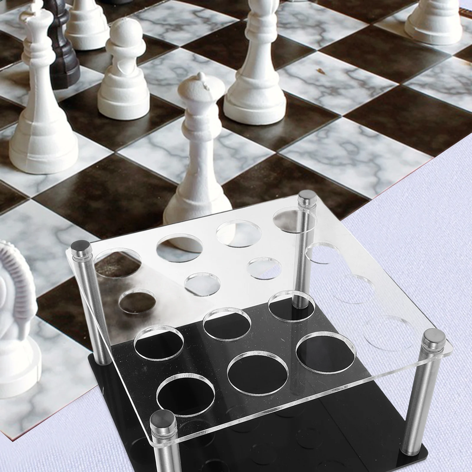 Acrylic Chess Piece Holder Mold Stand for Resin Pieces Storage Case Game Accessories Silicone Molds Chess Set Holder Jewelry
Acrylic Chess Piece Holder Mold Stand for Resin Pieces Storage Case Game Accessories Silicone Molds Chess Set Holder Jewelry
