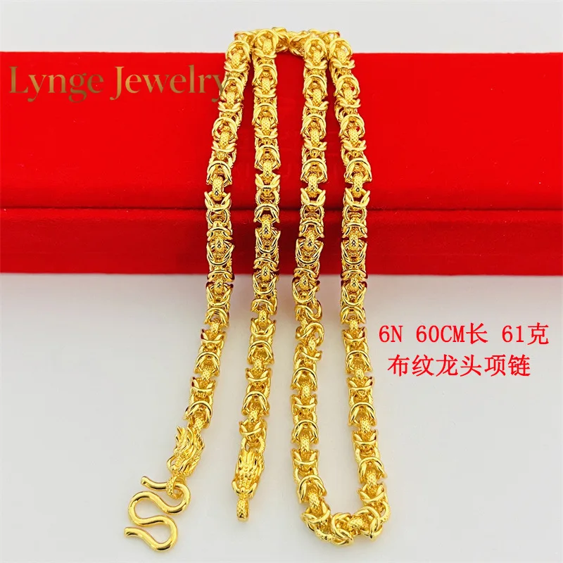 Lynge Jewelry 2025 new creative 24K real gold jewelry square hair necklace 9999 men and women's cloth pattern chain fashion acce
Lynge Jewelry 2025 new creative 24K real gold jewelry square hair necklace 9999 men and women's cloth pattern chain fashion acce
