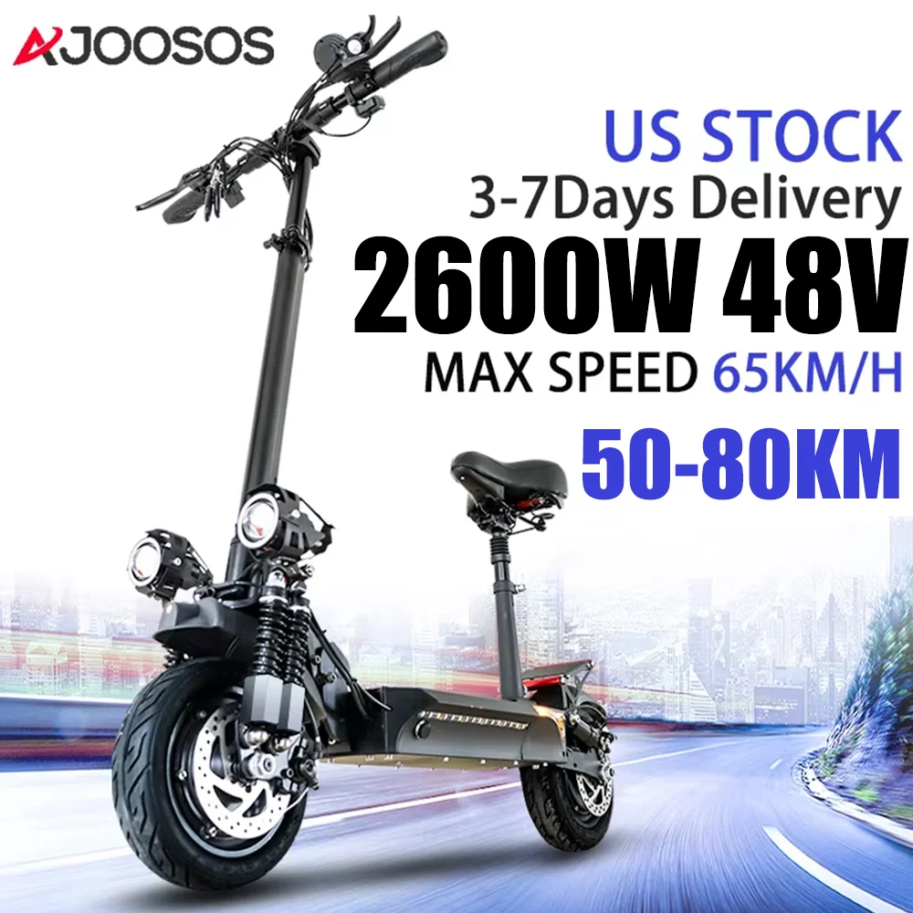 2600W Dual Drive Electric Scooter High Speed Motors 65km/h 48V 20.8AH Battery Adults Electric Scooters with Seat Long Range 80km
2600W Dual Drive Electric Scooter High Speed Motors 65km/h 48V 20.8AH Battery Adults Electric Scooters with Seat Long Range 80km