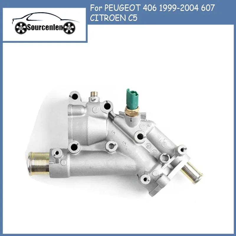Thermostat Housing Water Outlet for PEUGEOT 406 1999-2004 607 CITROEN C5 1336Q4
Thermostat Housing Water Outlet for PEUGEOT 406 1999-2004 607 CITROEN C5 1336Q4