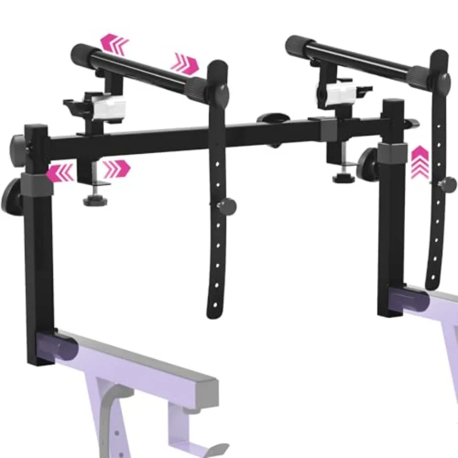 2 Tier Keyboard Stand Attachment with Straps - Adjustable Arms for Electric Piano Rack 54-88 Key Music Keyboards and Synths w/
2 Tier Keyboard Stand Attachment with Straps - Adjustable Arms for Electric Piano Rack 54-88 Key Music Keyboards and Synths w/