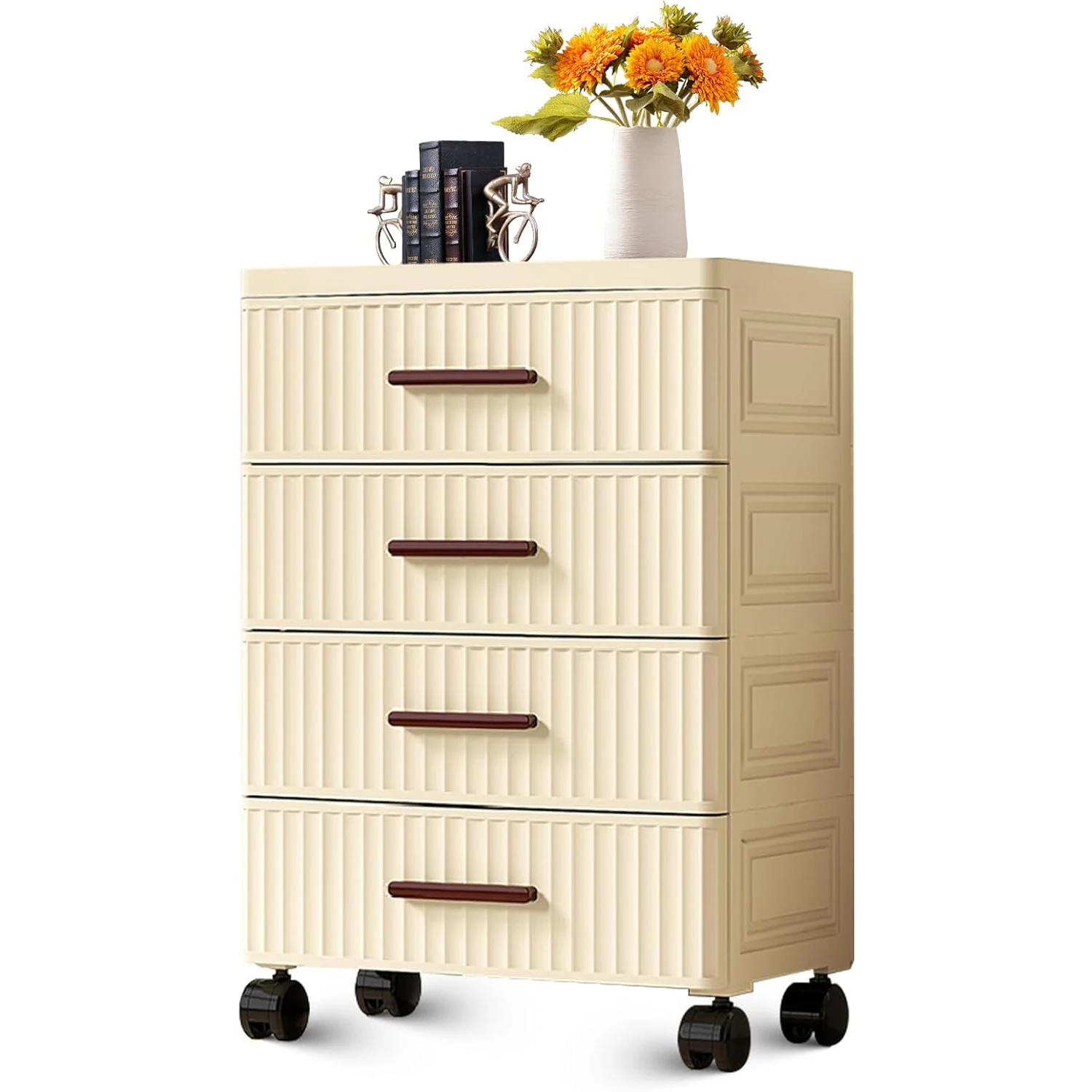 Plastic Storage Drawer Cart 4 Drawer Pull Out Home Organization Storage Container Rolling Bin Vertical Storage Unit for Bedroom
Plastic Storage Drawer Cart 4 Drawer Pull Out Home Organization Storage Container Rolling Bin Vertical Storage Unit for Bedroom