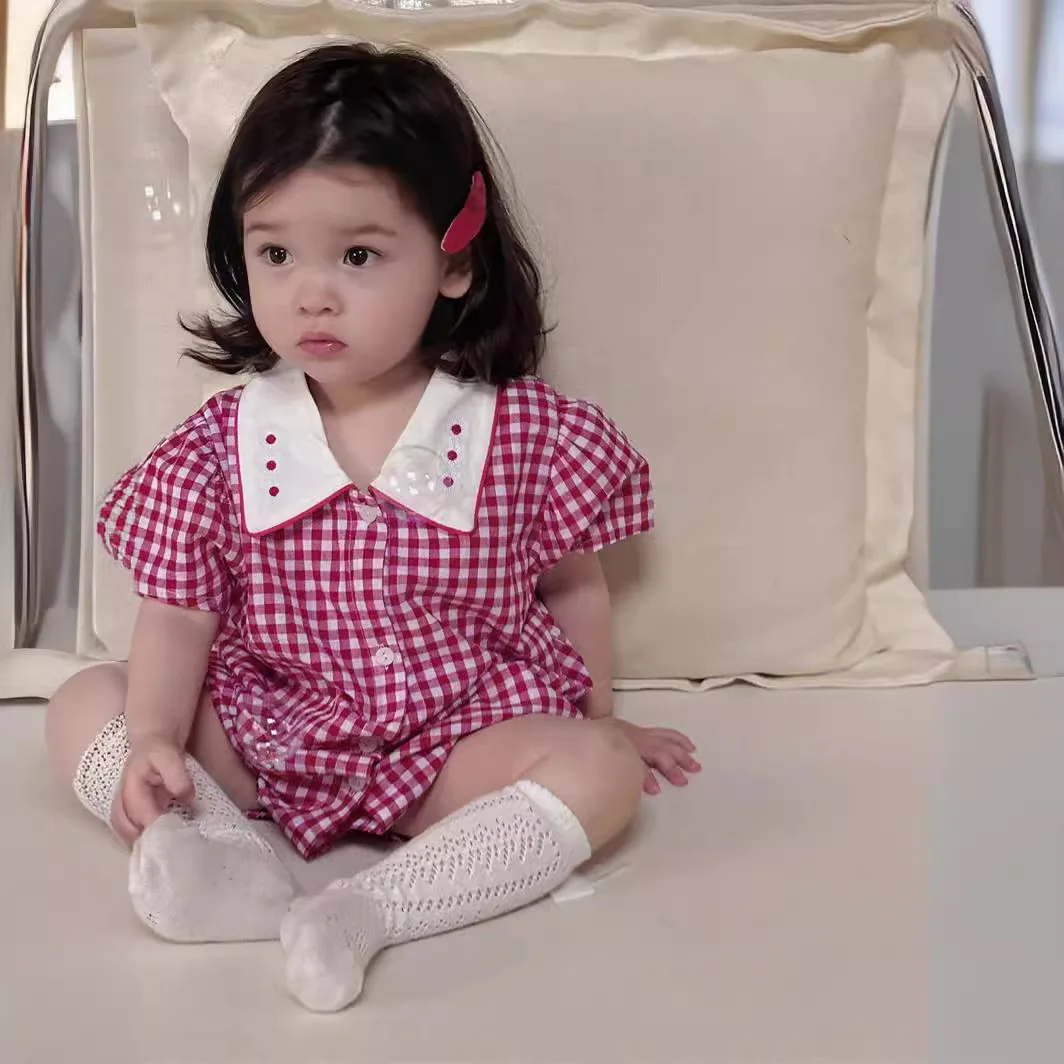 2025 Summer Baby Clothes Short Sleeve Girls' Plaid Bodysuits One Pieces Toddler Girl Clothing 0-24M
2025 Summer Baby Clothes Short Sleeve Girls' Plaid Bodysuits One Pieces Toddler Girl Clothing 0-24M