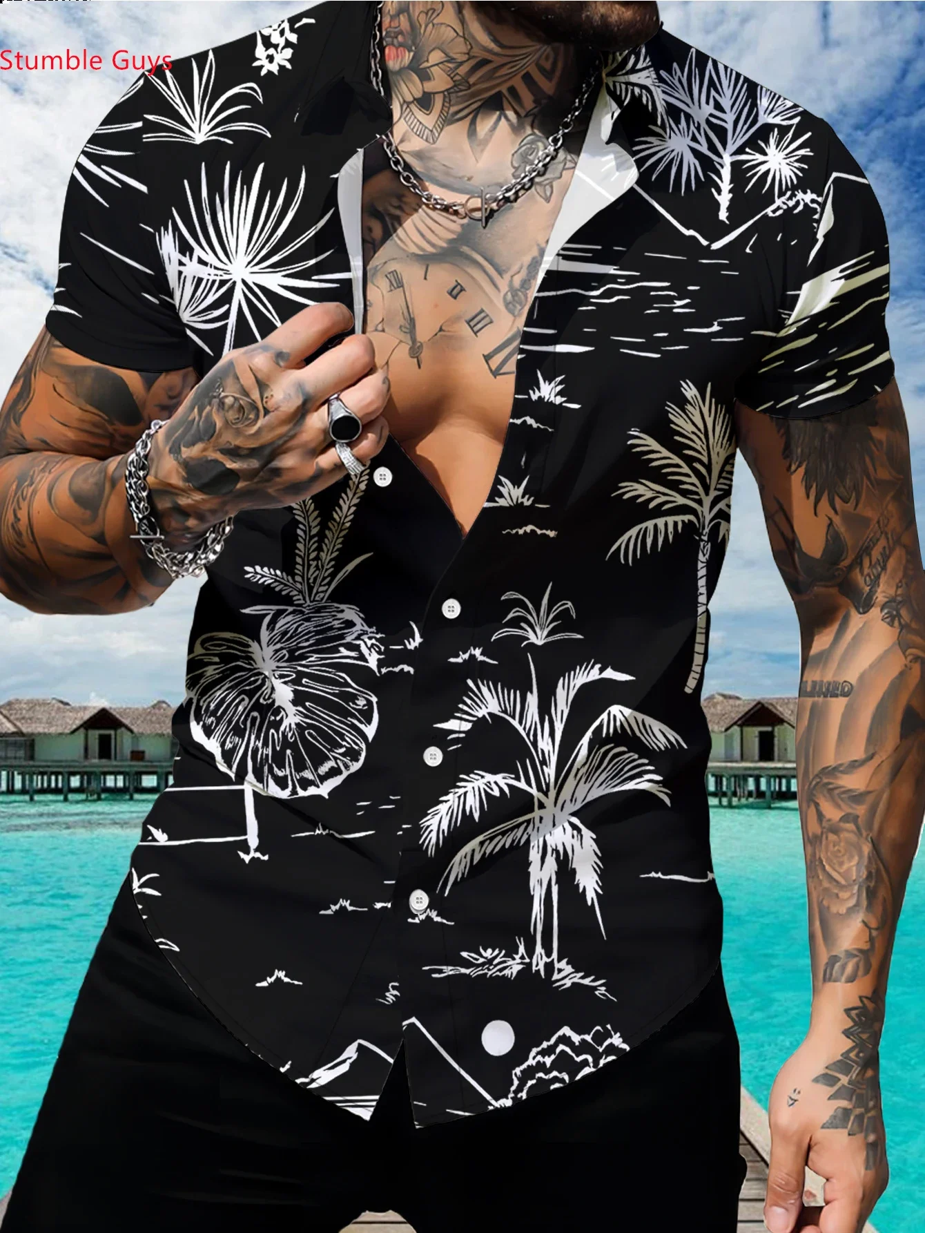 Men's High Street Beach Style Hawaiian Shirt Summer Man Short Sleeve Fashion Print Casual Streetwear Holiday Tops
Men's High Street Beach Style Hawaiian Shirt Summer Man Short Sleeve Fashion Print Casual Streetwear Holiday Tops