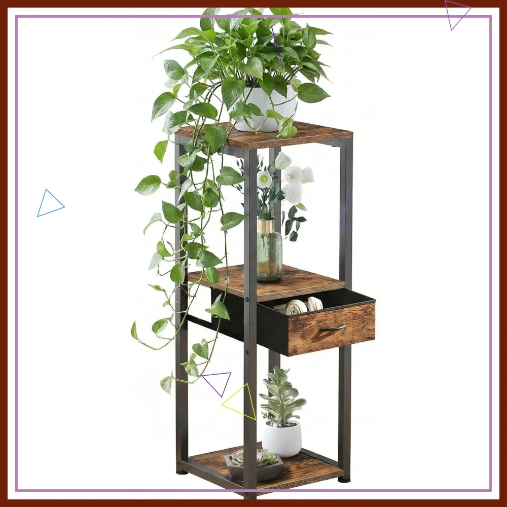 Трехуровневая высокая подставка для растений с тканевым ящиком, угловая подставка 32,5 дюйма для комнатных растений, маленький приставной столик
Трехуровневая высокая подставка для растений с тканевым ящиком, угловая подставка 32,5 дюйма для комнатных растений, маленький приставной столик