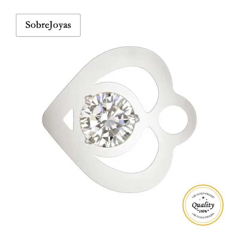 Mini Heart Charm 925 Sterling Silver Heart Charm With CZ Connector For Bracelet Necklace Making Jewelry DIY Accessories
Mini Heart Charm 925 Sterling Silver Heart Charm With CZ Connector For Bracelet Necklace Making Jewelry DIY Accessories
