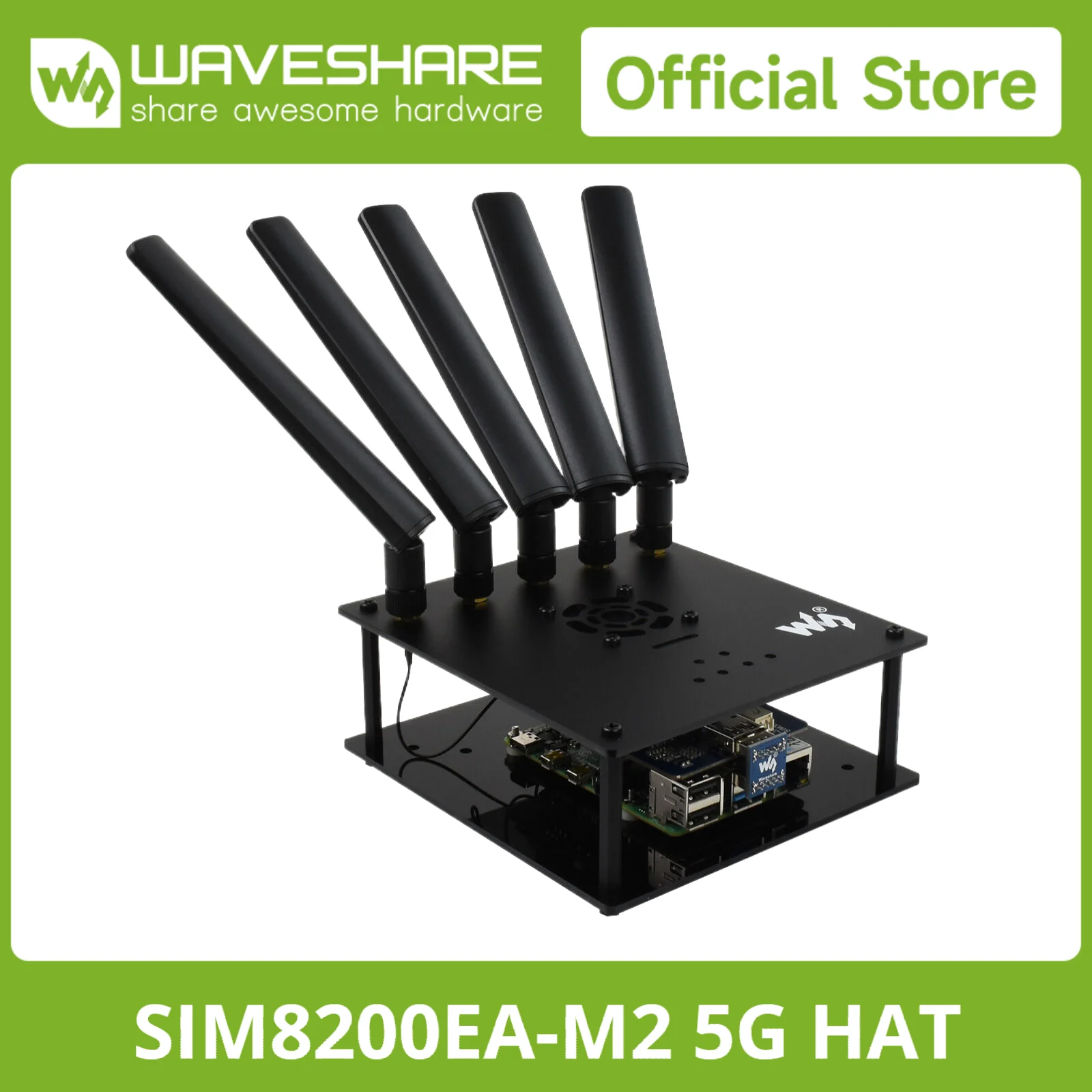 Waveshare SIM8200EA-M2 5G HAT 5G/4G/3G Support, Snapdragon X55,Raspberry Pi LTE, Cellular, Raspberry Pi SIM Multi Mode
Waveshare SIM8200EA-M2 5G HAT 5G/4G/3G Support, Snapdragon X55,Raspberry Pi LTE, Cellular, Raspberry Pi SIM Multi Mode