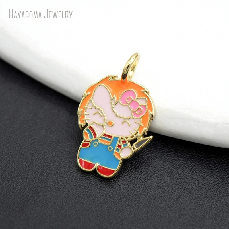 2Pcs Halloween Jewelry Gold Color Metal Copper Pendant Wholesale Enamel Horror Cat Animal Colors Charms PM52258
2Pcs Halloween Jewelry Gold Color Metal Copper Pendant Wholesale Enamel Horror Cat Animal Colors Charms PM52258