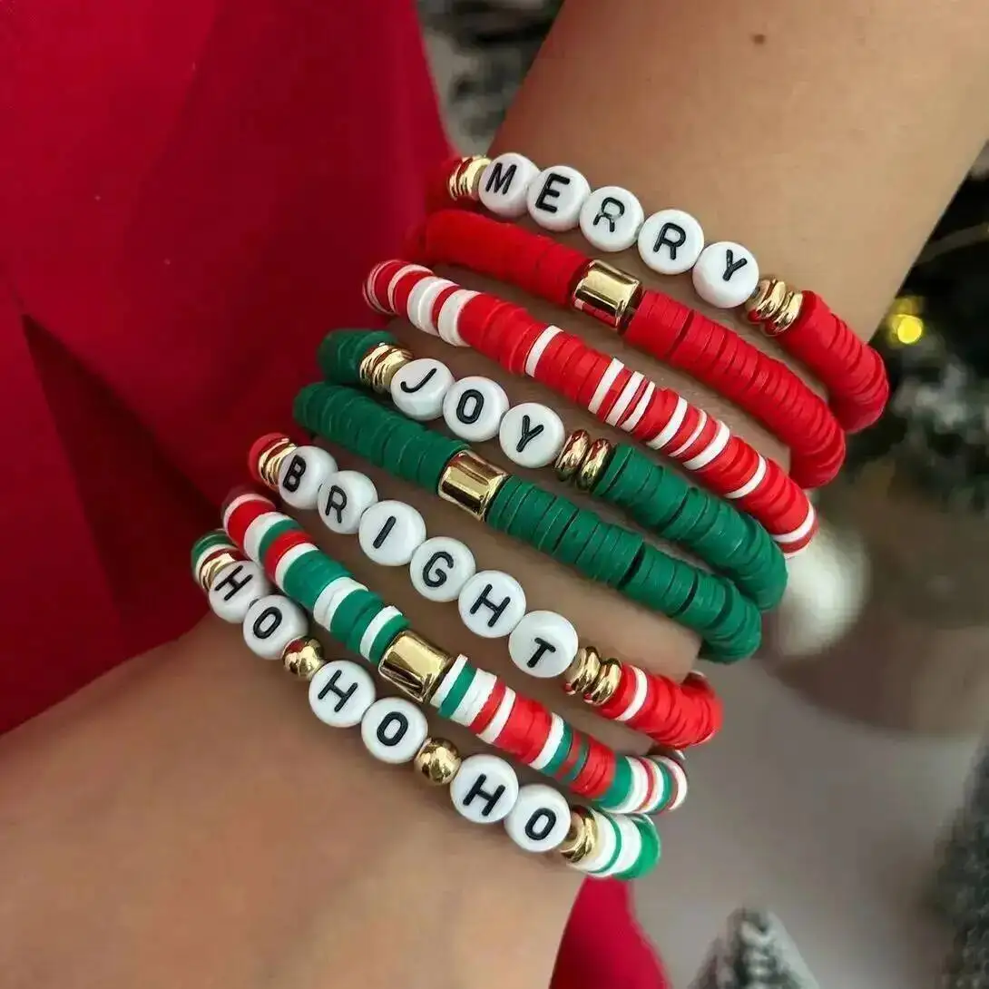 Lacteo Exquisite Cute Christmas Series Stacking Bracelet Women Trendy Creative Soft Ceramic Acrylic CCB Bracelet Party Jewelry
Lacteo Exquisite Cute Christmas Series Stacking Bracelet Women Trendy Creative Soft Ceramic Acrylic CCB Bracelet Party Jewelry