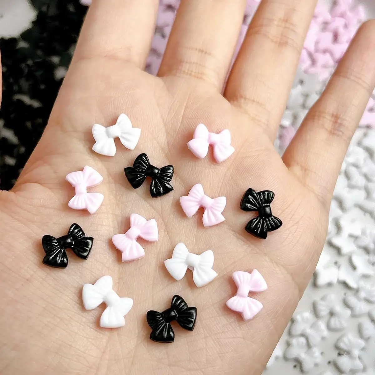 3D Resin Sweet Ribbon Bow Nail Charms 3-Color Mixed Bowknot Nail Art Decoration Phone Case Cream Glue DIY Crafts Accessories
3D Resin Sweet Ribbon Bow Nail Charms 3-Color Mixed Bowknot Nail Art Decoration Phone Case Cream Glue DIY Crafts Accessories