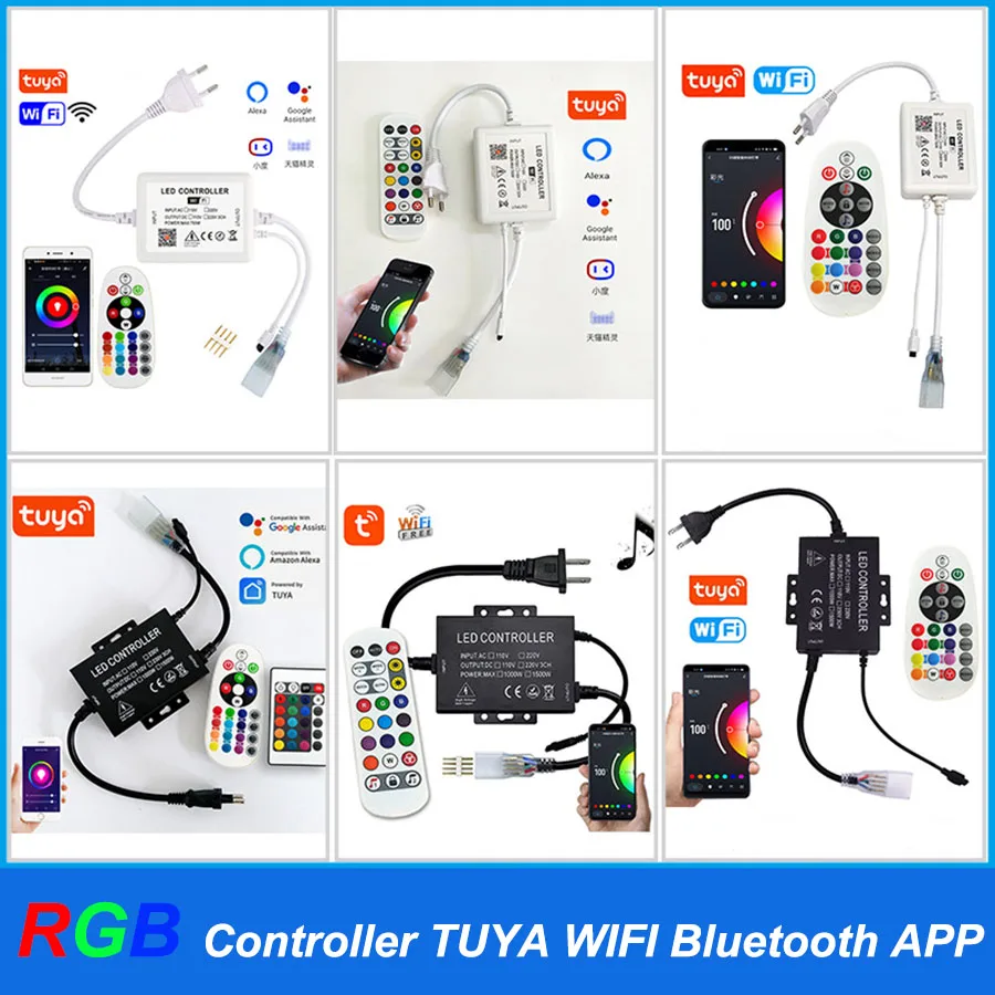 Tuya RGB WiFi LED Controller 220V RGB led Strip Light Smart Bluetooth APP controller Dimmer 110V
Tuya RGB WiFi LED Controller 220V RGB led Strip Light Smart Bluetooth APP controller Dimmer 110V