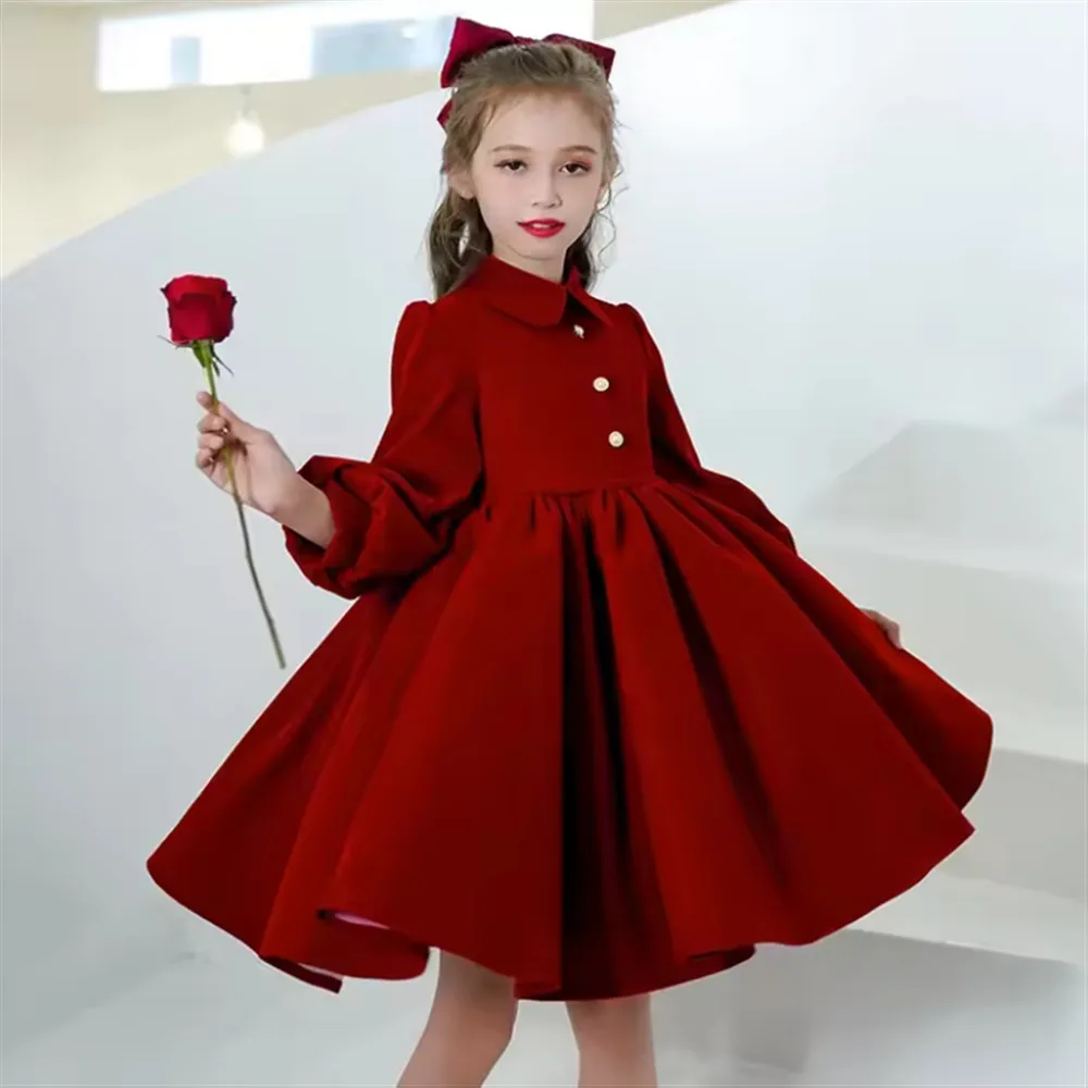 Customized Elegant Flower Girl Wedding Dress Long Sleeve Vintage Vestido Princess Birthday Party Dress Kids First Communion Gown
Customized Elegant Flower Girl Wedding Dress Long Sleeve Vintage Vestido Princess Birthday Party Dress Kids First Communion Gown