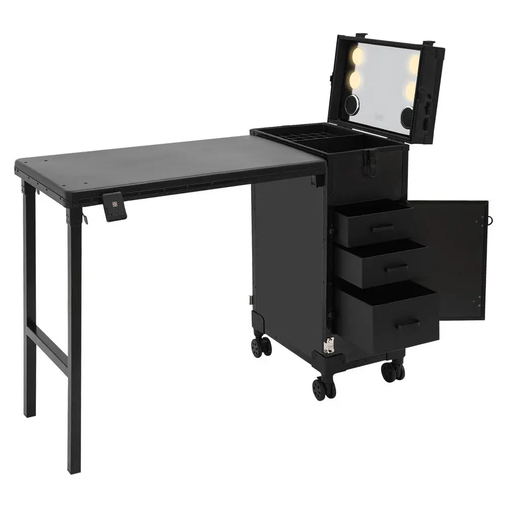 Drawers Rolling Makeup Train Case, 4 IN 1 Cosmetology Nail Trolley Cart on Wheels, Salon Station Organizer, Heavy Duty Make Up
Drawers Rolling Makeup Train Case, 4 IN 1 Cosmetology Nail Trolley Cart on Wheels, Salon Station Organizer, Heavy Duty Make Up