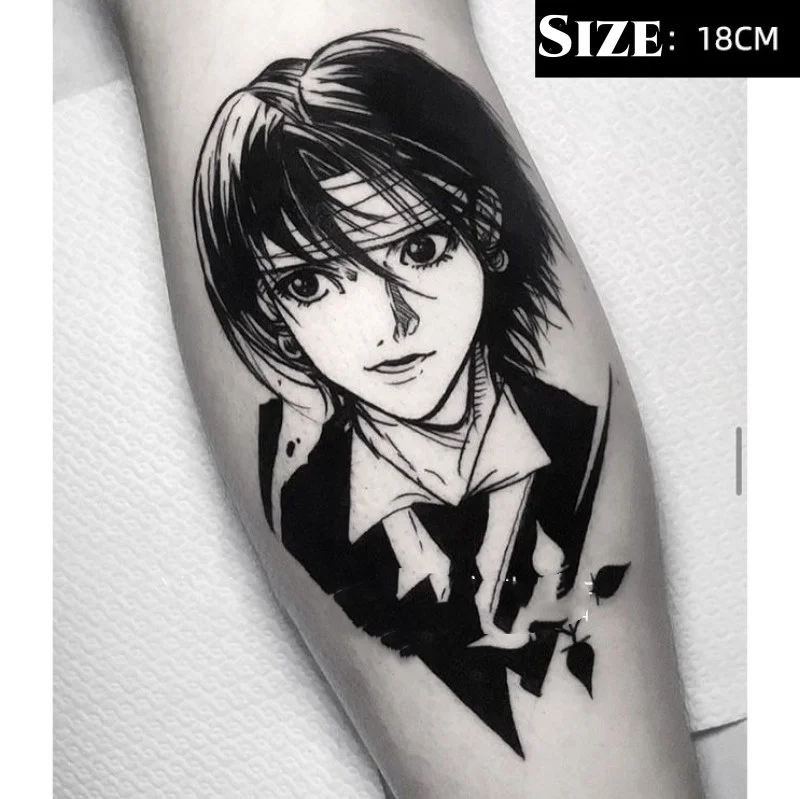 Anime Hunter X Hunter Chrollo Lucilfer Temporary Tattoos Cartoon Black Waterproof Fake Tattoo Sticker Body Art Transfer Tattoo
Anime Hunter X Hunter Chrollo Lucilfer Temporary Tattoos Cartoon Black Waterproof Fake Tattoo Sticker Body Art Transfer Tattoo
