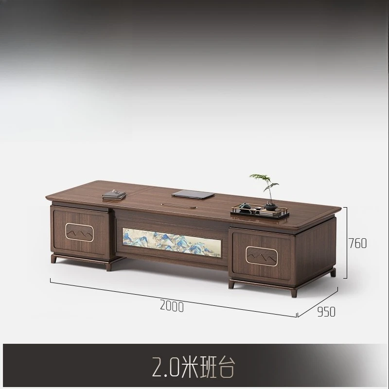 High-end atmosphere President's office office furniture Black sandalwood big desk
High-end atmosphere President's office office furniture Black sandalwood big desk