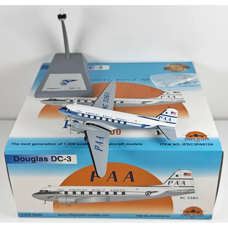 Inflight 1/200 Scale Pan American Airways Douglas DC-3 NC3361 Die-cast Collectible Aircraft Model
Inflight 1/200 Scale Pan American Airways Douglas DC-3 NC3361 Die-cast Collectible Aircraft Model