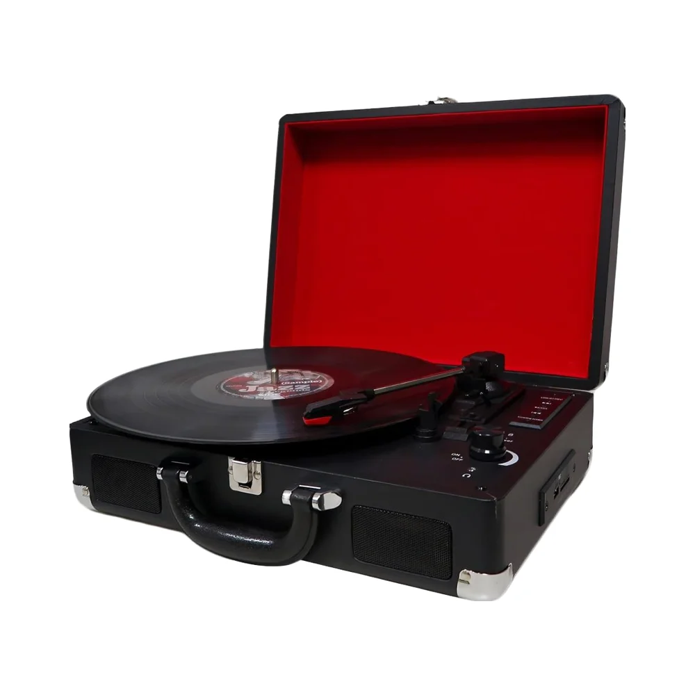 Портативный проигрыватель чемодана, 3-скоростной проигрыватель для проигрывателей Blue Tooth, динамики со встроенной батареей, винтажный дизайн
Портативный проигрыватель чемодана, 3-скоростной проигрыватель для проигрывателей Blue Tooth, динамики со встроенной батареей, винтажный дизайн