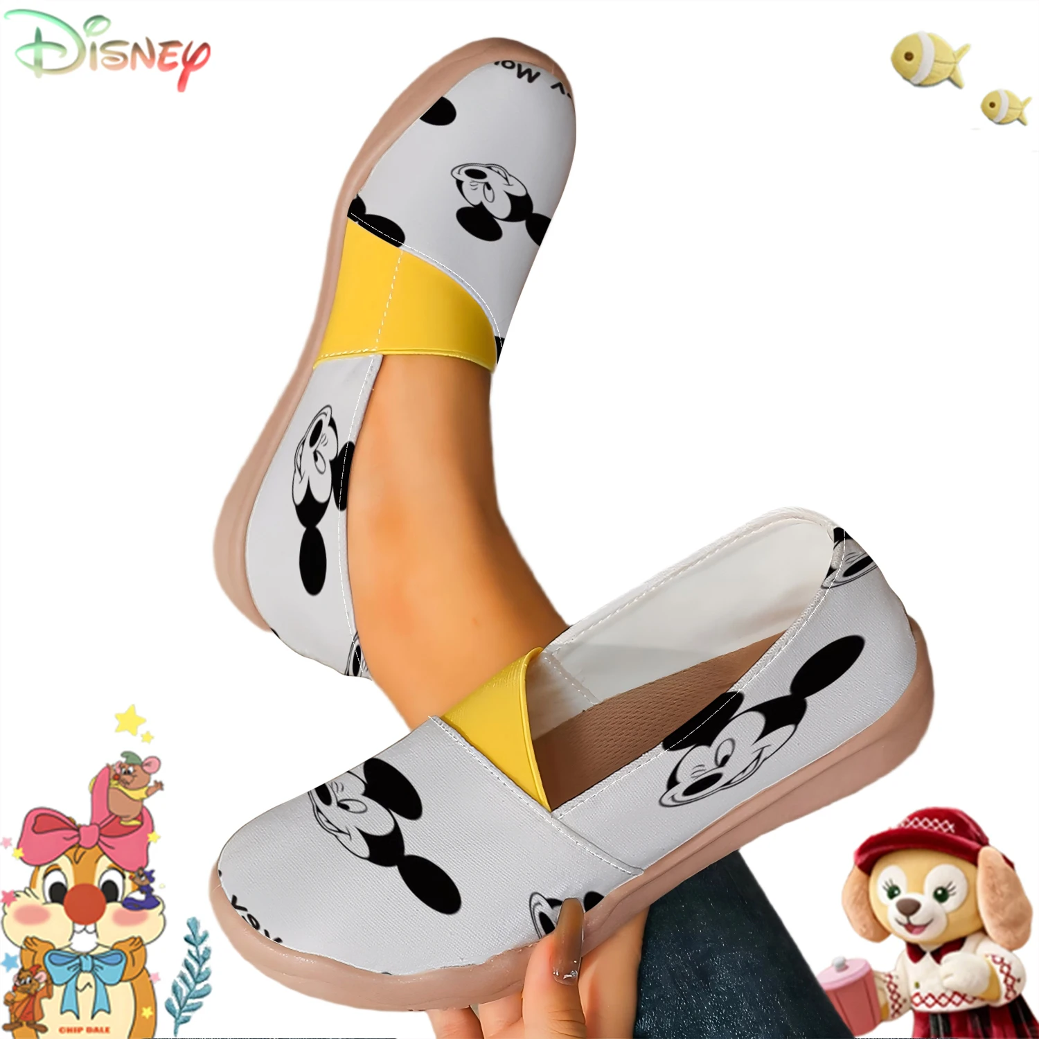 Disney Mickey Mouse Black-and-White Print Casual Slip-On Shoes for Women, Cute Character Comfortable Flats
Disney Mickey Mouse Black-and-White Print Casual Slip-On Shoes for Women, Cute Character Comfortable Flats