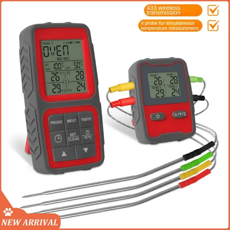 Emption!Wireless Meat Thermometer For Grilling And Smoking With Four Meat Probe Kitchen Timer Digital Cooking Food Thermometer
Emption!Wireless Meat Thermometer For Grilling And Smoking With Four Meat Probe Kitchen Timer Digital Cooking Food Thermometer