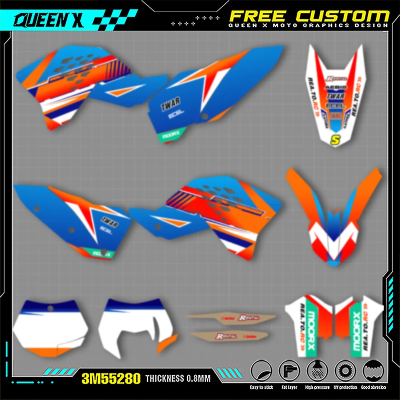 QUEEN X MOTO Motorcycle Graphics MX Stickers For KTM SX SXF 2007-2010 EXC XCW 2008-2011 Motorcross Accessories 009
QUEEN X MOTO Motorcycle Graphics MX Stickers For KTM SX SXF 2007-2010 EXC XCW 2008-2011 Motorcross Accessories 009