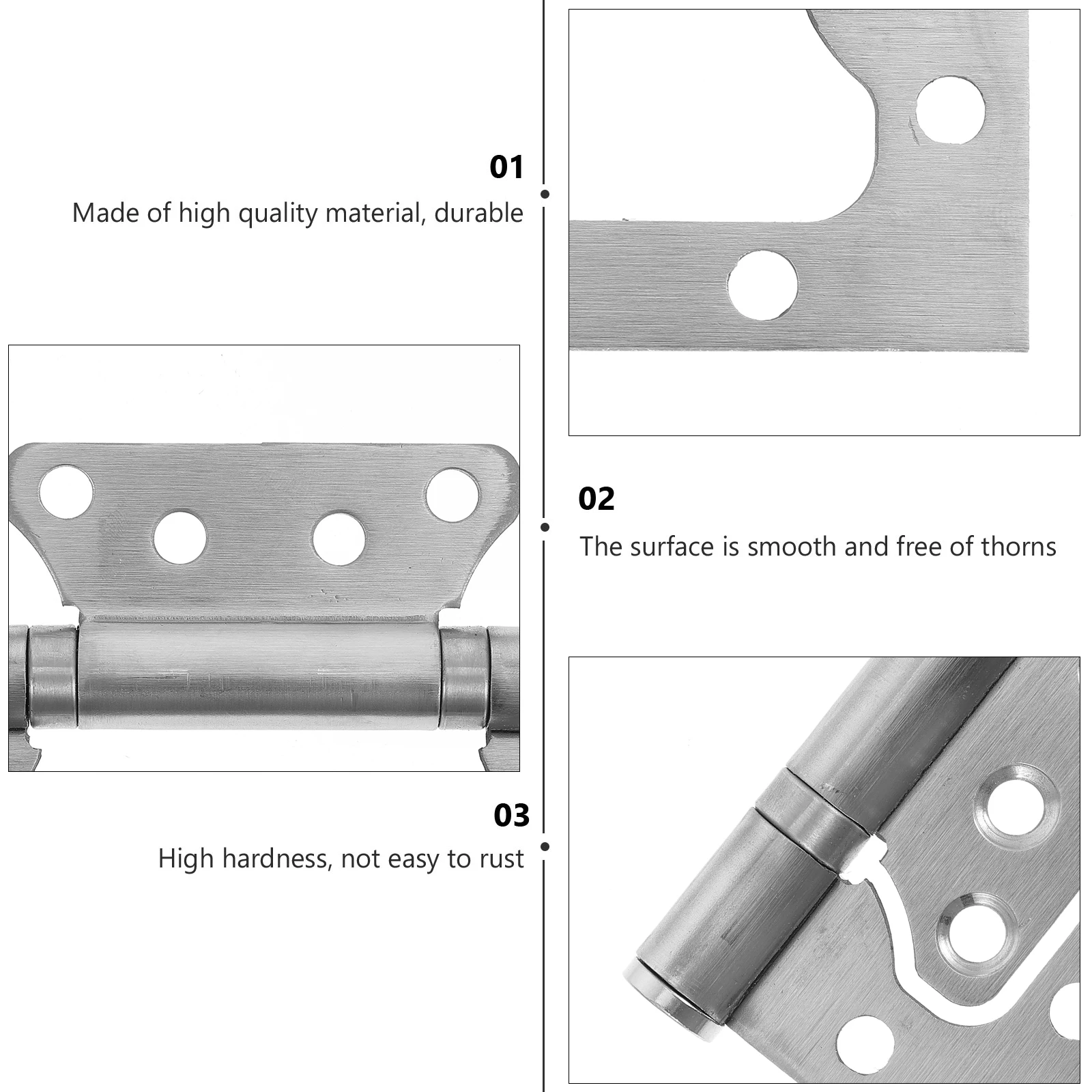 2 Pcs Stainless Steel Door Hinges Thickened Bearing for Cabinet Furniture Wooden Doors Anti Rust Durability Hardware
2 Pcs Stainless Steel Door Hinges Thickened Bearing for Cabinet Furniture Wooden Doors Anti Rust Durability Hardware