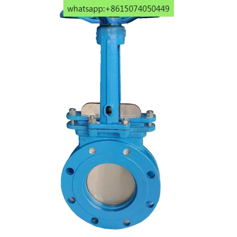 Manual knife gate valve PZ73H-10C cast iron cast steel stainless steel discharge valve mud sewage flapper sewage valve 
Manual knife gate valve PZ73H-10C cast iron cast steel stainless steel discharge valve mud sewage flapper sewage valve