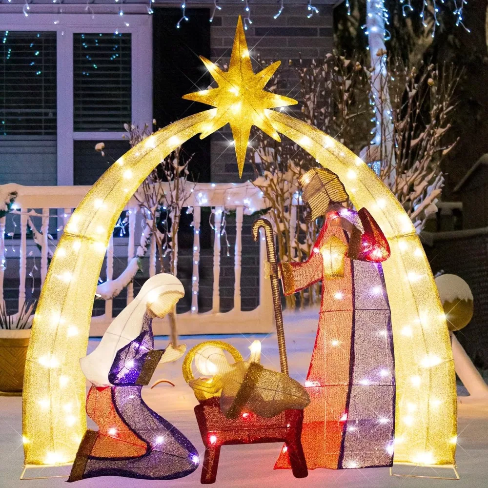 52” Nativity Scene Outdoor Christmas Decoration Lighted up Christmas Holiday Display,Nativity Scene Set with LED Lights Christma
52” Nativity Scene Outdoor Christmas Decoration Lighted up Christmas Holiday Display,Nativity Scene Set with LED Lights Christma