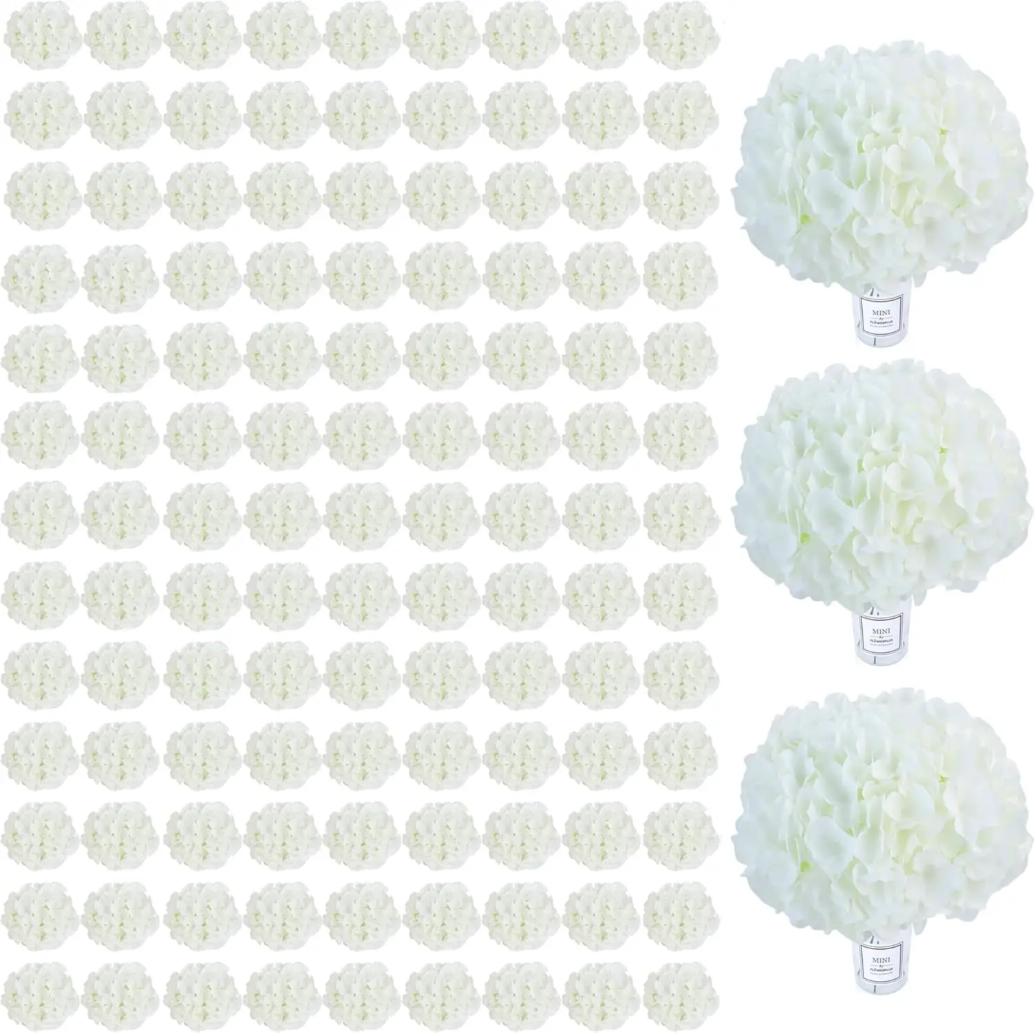 105pcs Artificial White Hydrangea Flowers with Stems for Wedding Home Decor Centerpieces
105pcs Artificial White Hydrangea Flowers with Stems for Wedding Home Decor Centerpieces