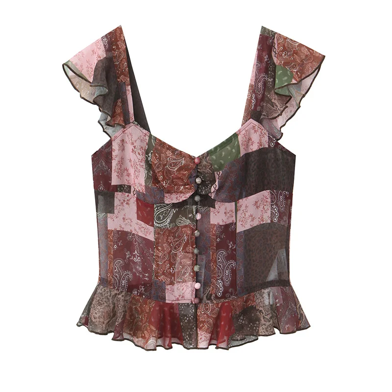 Women's Shirt 2026 New Spring Summer Retro Patchwork Pattern Button-Up Shirt for Women Casual Chic Personality Female Shirt
Women's Shirt 2026 New Spring Summer Retro Patchwork Pattern Button-Up Shirt for Women Casual Chic Personality Female Shirt