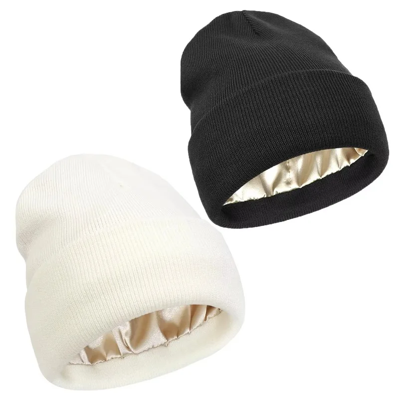Unisex Satin Lined Anti Static Beanie Hat for Women Winter Silk Lining Slouchy Warm Cuffed Skullies 2Layer Hair Cover Sleep Cap
Unisex Satin Lined Anti Static Beanie Hat for Women Winter Silk Lining Slouchy Warm Cuffed Skullies 2Layer Hair Cover Sleep Cap