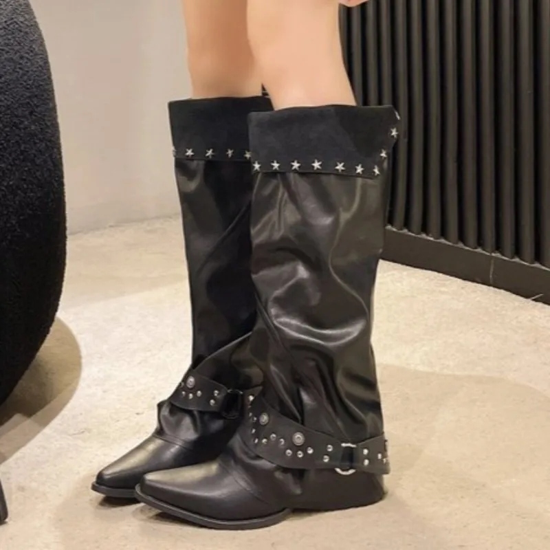 2026 Pointed Toe Retro Rivet Women Boots Fashion Shoes
2026 Pointed Toe Retro Rivet Women Boots Fashion Shoes