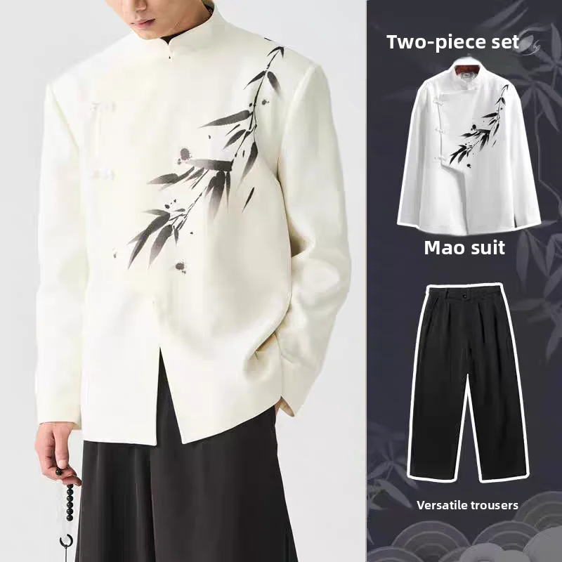 Новая мужская одежда в китайском стиле с бамбуковым принтом Water-Mark, манжетами на пуговицах и однобортным пальто, молодежное повседневное пальто...
Новая мужская одежда в китайском стиле с бамбуковым принтом Water-Mark, манжетами на пуговицах и однобортным пальто, молодежное повседневное пальто...