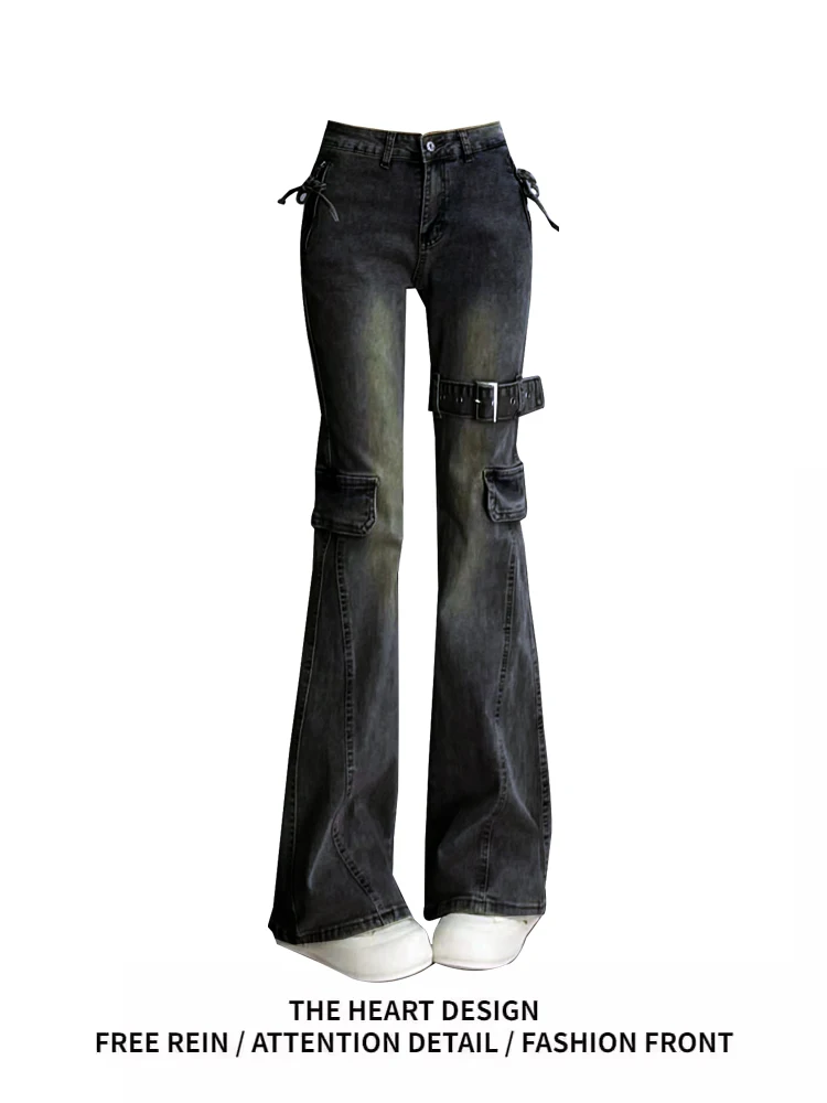 Black Workwear Bell Bottom Jeans Women's Spring Autumn New Design Slimming Knot Bell Bottom Pants High Waist Long P...
Black Workwear Bell Bottom Jeans Women's Spring Autumn New Design Slimming Knot Bell Bottom Pants High Waist Long P...