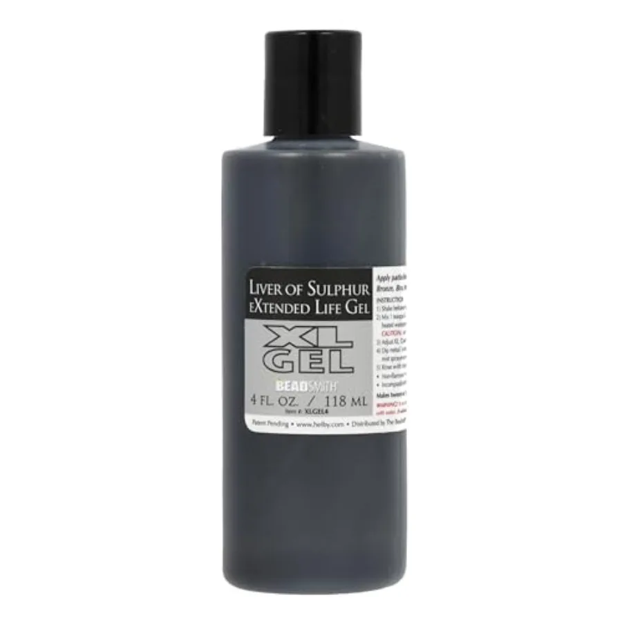 The Beadsmith XL Gel Liver of Sulfur Extended Life Gel 4 Fluid Ounces 118ml Bottle Apply a Patina Finish to Silver Copper and O
The Beadsmith XL Gel Liver of Sulfur Extended Life Gel 4 Fluid Ounces 118ml Bottle Apply a Patina Finish to Silver Copper and O