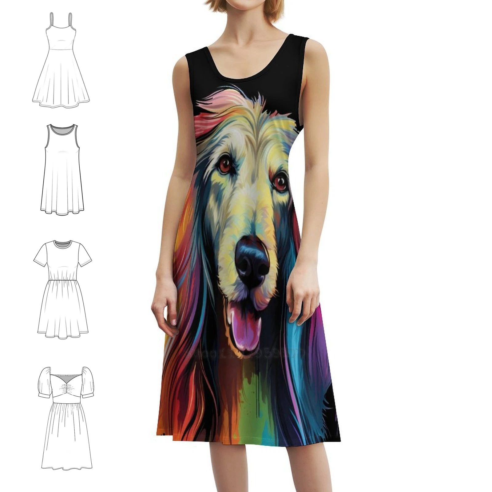 Colorful Afghan Hound Colorful Dogs In Modern Popart Women's Elegant Party Dress A-Line Dress With Short/Long/Sleeveless
Colorful Afghan Hound Colorful Dogs In Modern Popart Women's Elegant Party Dress A-Line Dress With Short/Long/Sleeveless