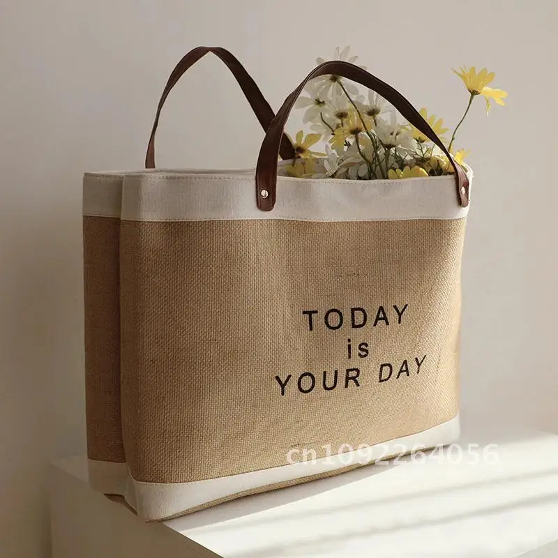 Women Linen Luxury Tote High Quality Large Shopping Female Capacity Daily Bag Lady Reusable Casual Beach Handbag Eco
Women Linen Luxury Tote High Quality Large Shopping Female Capacity Daily Bag Lady Reusable Casual Beach Handbag Eco