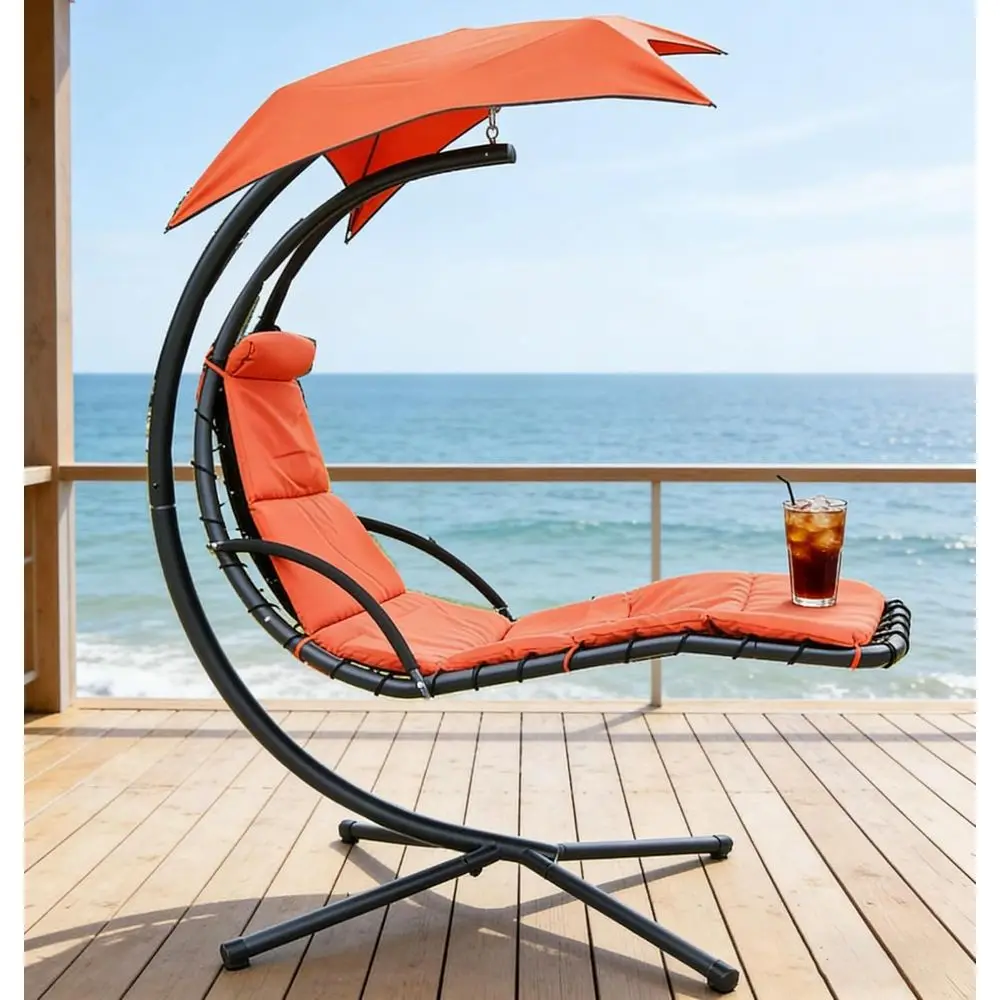 Curved Steel Arc Stand Chaise Lounge Swing Chair for Patio, Poolside, and Garden Relaxation
Curved Steel Arc Stand Chaise Lounge Swing Chair for Patio, Poolside, and Garden Relaxation