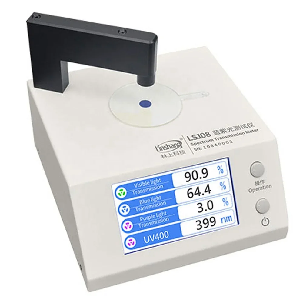 LS108 Spectrum Transmission Meter for the spectacle lenses, coating materials anti-blue light materials optical transmittance
LS108 Spectrum Transmission Meter for the spectacle lenses, coating materials anti-blue light materials optical transmittance
