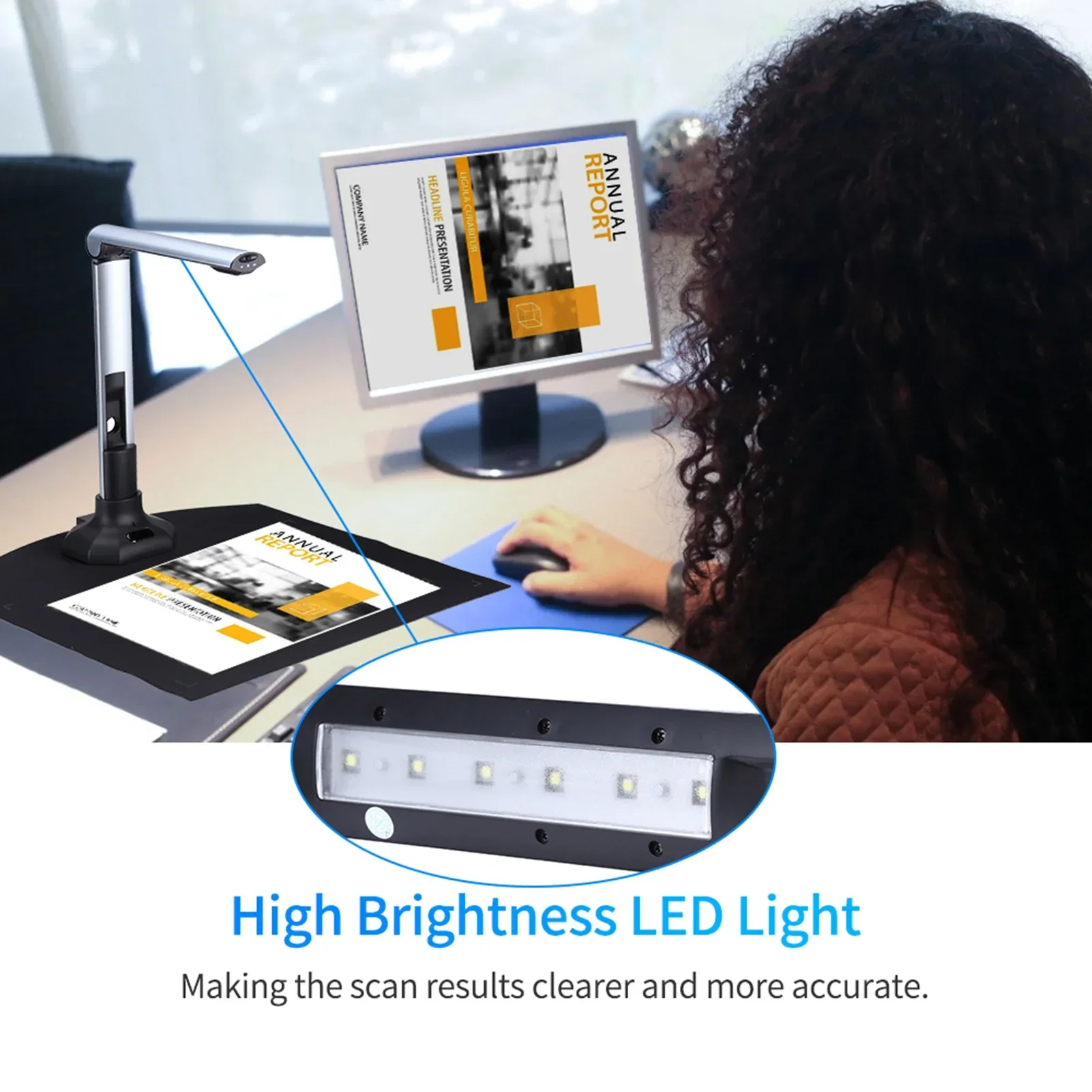 Book Capture Scanner Machine Book Document Camera Scanner Capture A3 HD USB 2.0 with LED Light for ID Cards Passport Books BK52
Book Capture Scanner Machine Book Document Camera Scanner Capture A3 HD USB 2.0 with LED Light for ID Cards Passport Books BK52