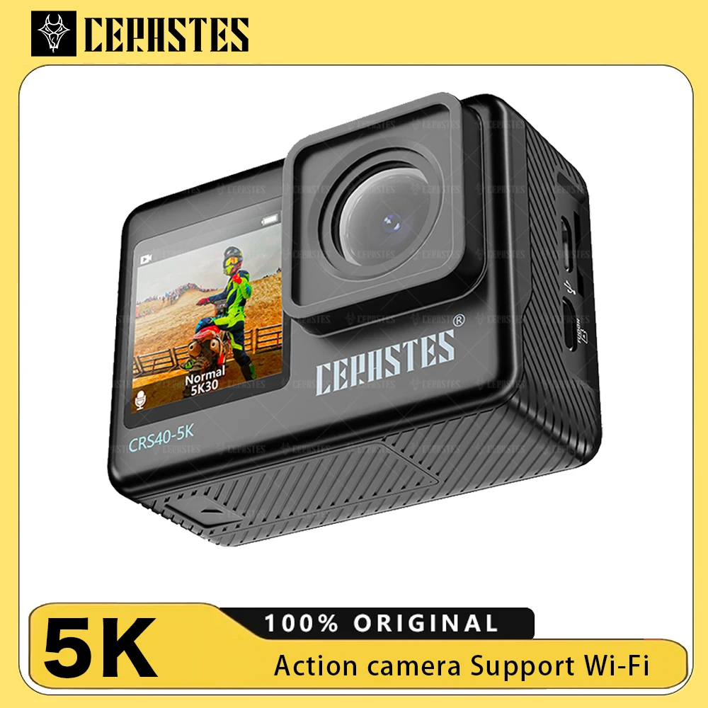 Action Camera 5K 4K60FPS WiFi Anti-shake Dual Screen 170° Wide Angle 30m Waterproof Sport Camera with Remote Control
Action Camera 5K 4K60FPS WiFi Anti-shake Dual Screen 170° Wide Angle 30m Waterproof Sport Camera with Remote Control