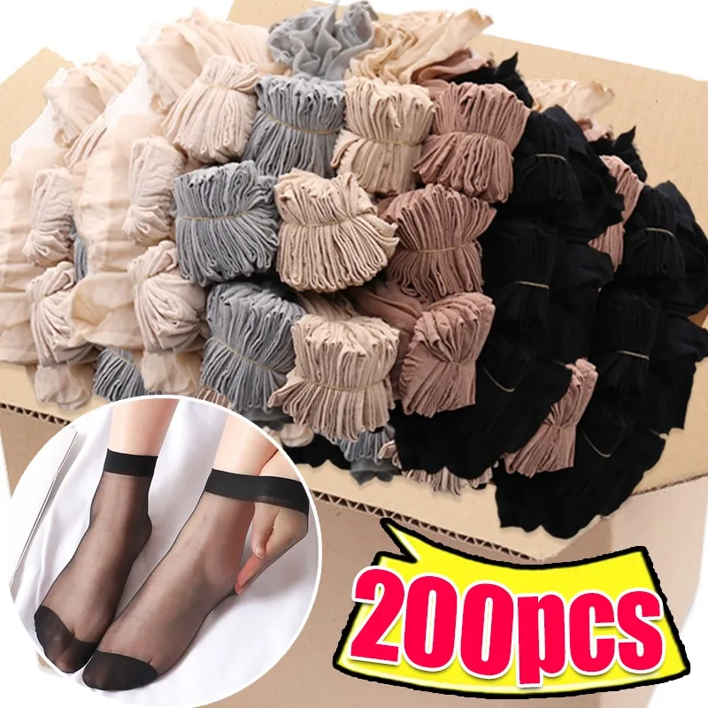 20/200pcs Summer Skin Color Transparent Thin Women Crystal Silk Socks Nylon Ladies Female Summer Short Ankle Silk Socks Meias
20/200pcs Summer Skin Color Transparent Thin Women Crystal Silk Socks Nylon Ladies Female Summer Short Ankle Silk Socks Meias