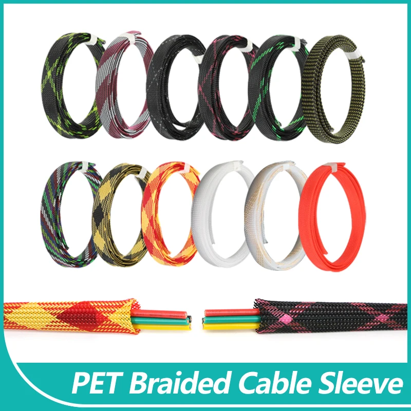 1/3/5M Multi-color Insulated Expandable Sleeve 2/4/6/8/10/12/14/16mm PET Braided High Density Protection Wire Wrap Sleeving
1/3/5M Multi-color Insulated Expandable Sleeve 2/4/6/8/10/12/14/16mm PET Braided High Density Protection Wire Wrap Sleeving