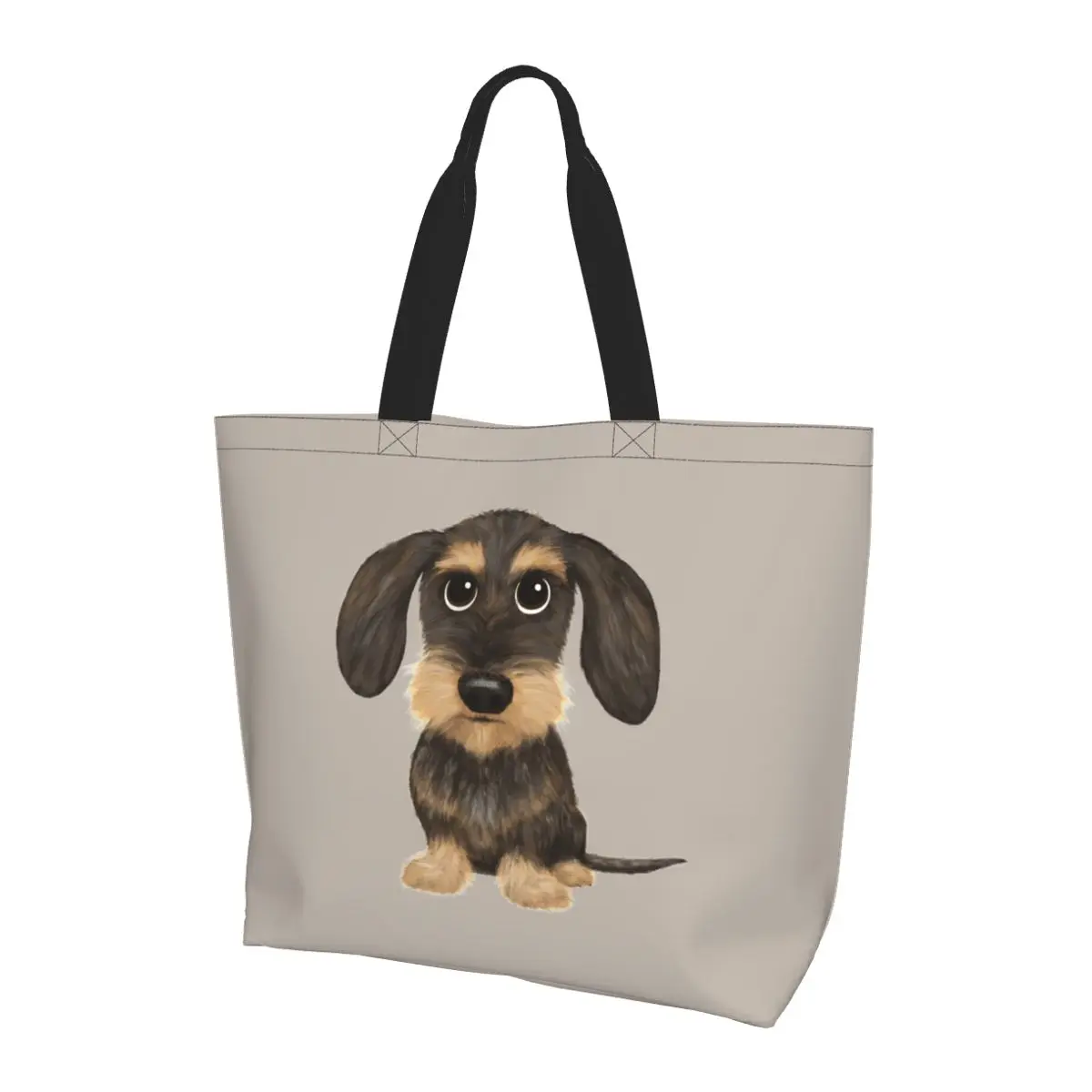 Wirehaired Dachshund Shopping Tote Bag Canvas Large Capacity Shoulder Bags Shopper Grocery Handbag for Women
Wirehaired Dachshund Shopping Tote Bag Canvas Large Capacity Shoulder Bags Shopper Grocery Handbag for Women